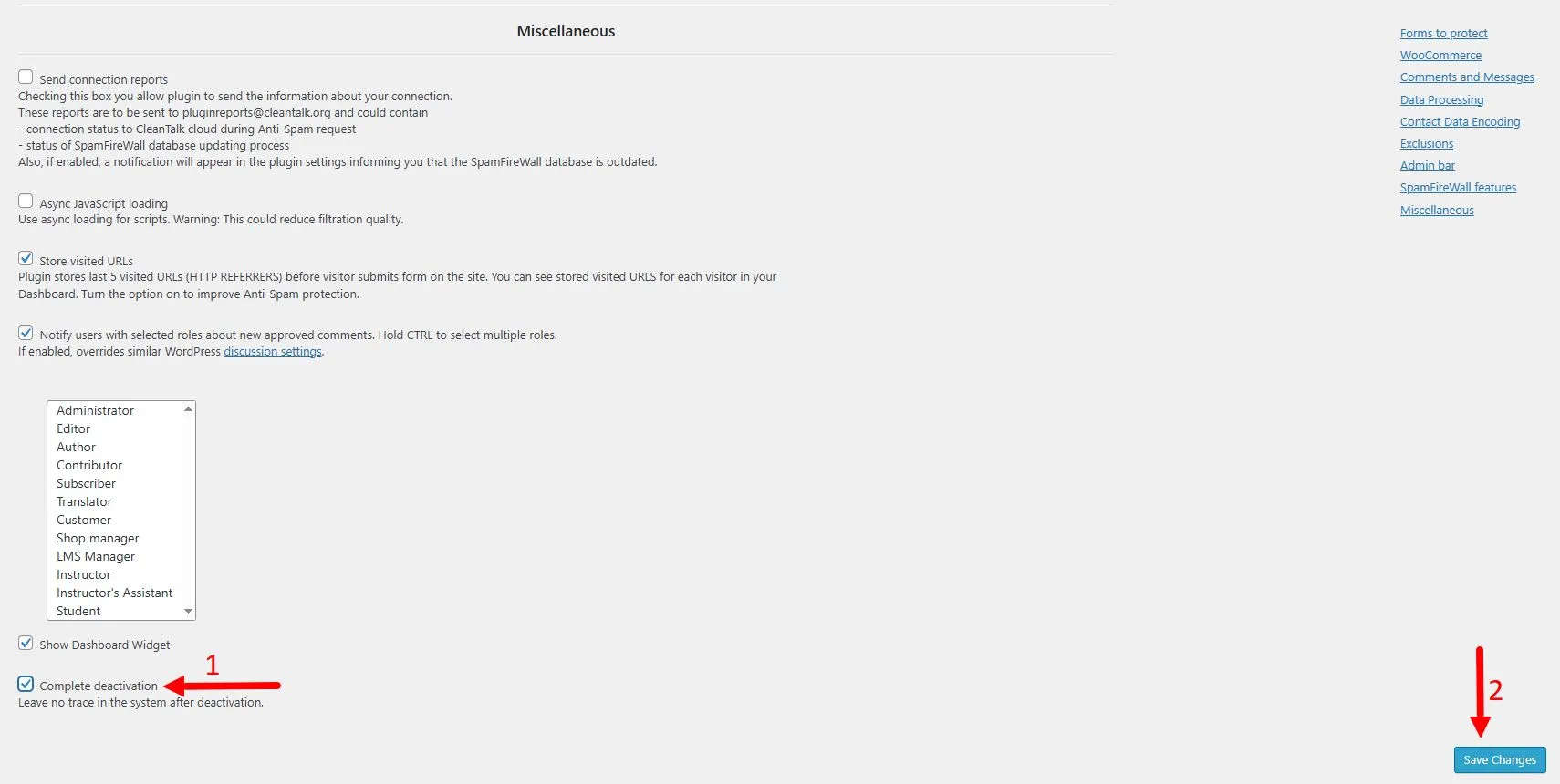 complete deactivation