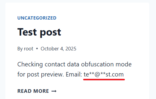 Post preview obfuscation