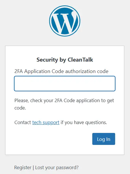 Request a one-time code