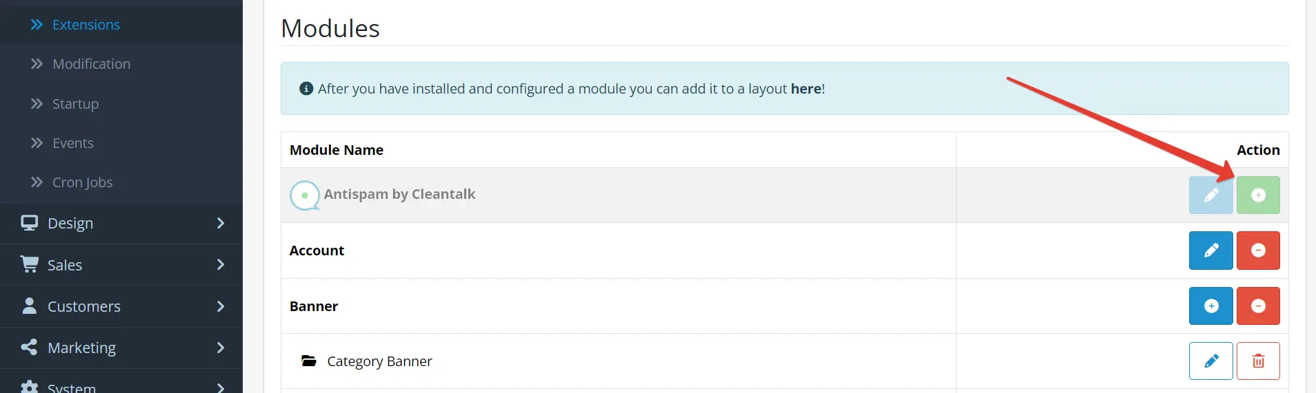 Install module Install module