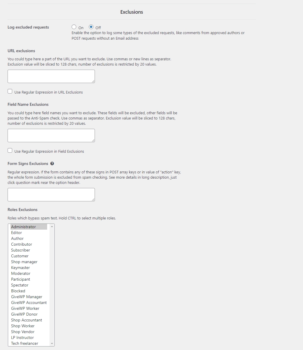 WordPress anti-spam plugin options WordPress anti-spam plugin options
