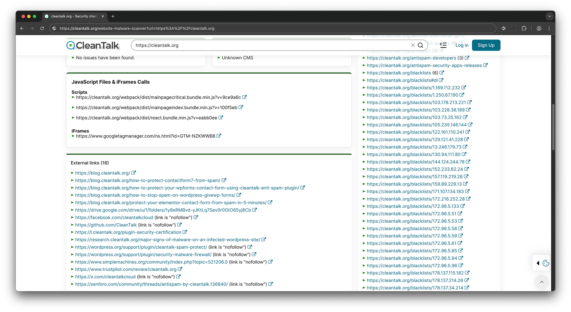 Get external links - this check analyzes web pages and identifies external links pointing to other websites.