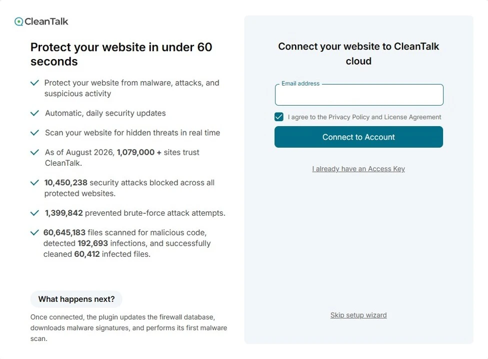 CleanTalk Setup Wizard CleanTalk Setup Wizard